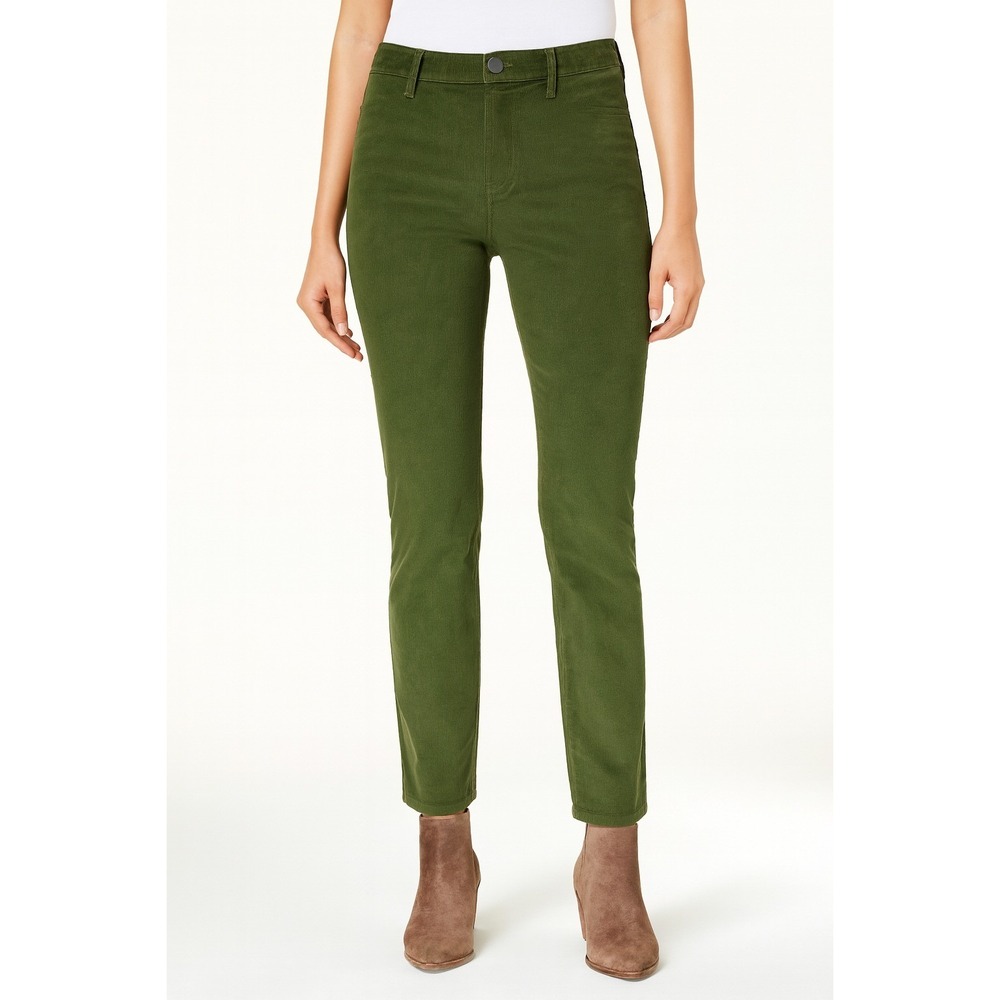 Calvin Klein Jeans Petite High-Rise Stretch Corduroy Bootcut Jeans Sz 27P Thyme